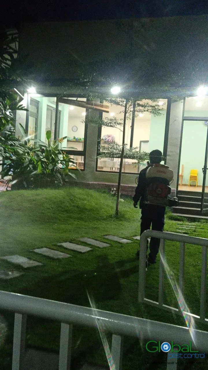 Kỹ thuật vi&ecirc;n phun thuốc diệt muỗi s&acirc;n vườn nh&agrave; xưởng về đ&ecirc;m