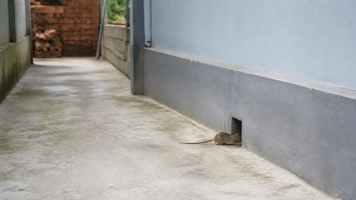 Lỗ tho&aacute;t nước ch&acirc;n tường ngo&agrave;i nh&agrave;, đường chuột v&agrave; gi&aacute;n x&acirc;m nhập